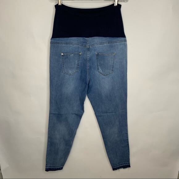Time Tru Over Belly Maternity Jeans Large 12-14 - Picture 6 of 6